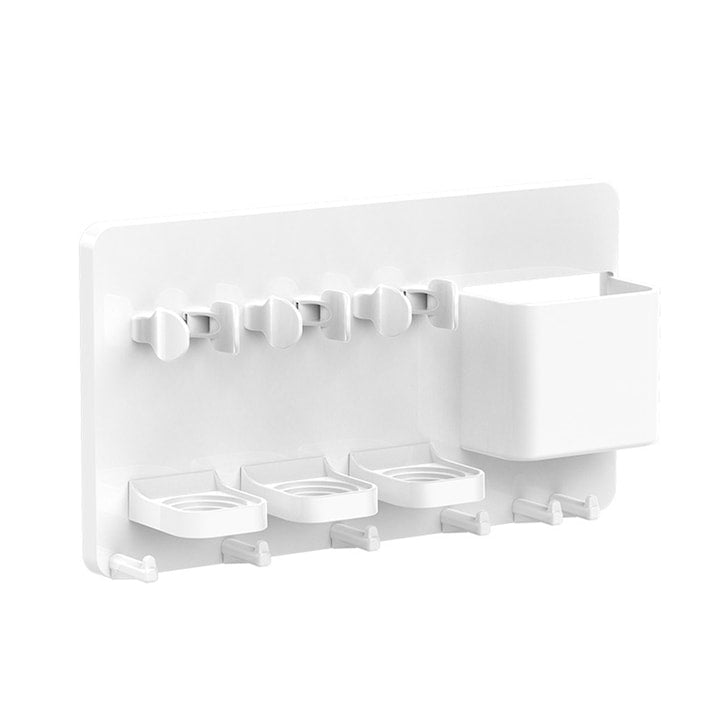 Electric Toothbrush Wall Mount Holder with 3M Adhesive, ABS, White