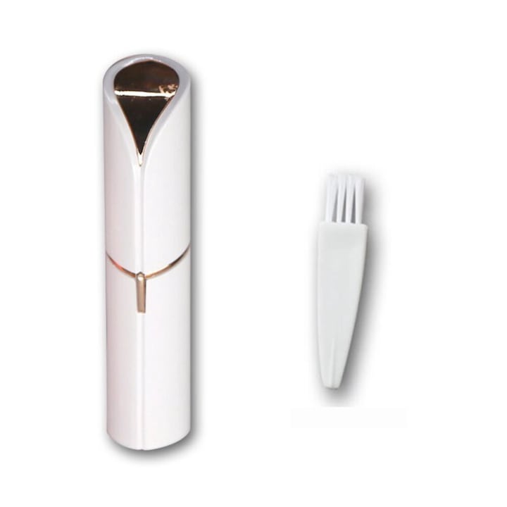 Aparat epilat reincarcabil cu LED pentru sprancene nas mustata barbie alb 11x3.3x3cm