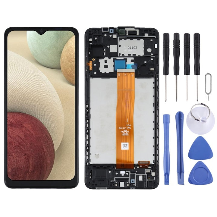 Ecran LCD tactil original pentru Samsung Galaxy A12 4G  asamblare pentru inlocuire si reparare