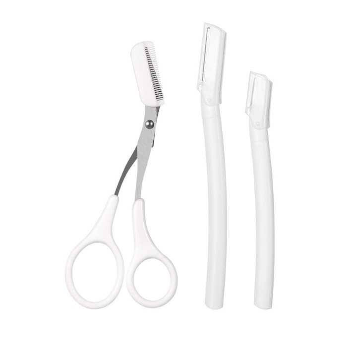 Kit stilizare sprancene  3 piese  Alb