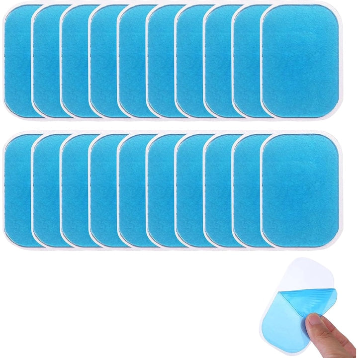 Set of 20 gel pads for universal EMS electrostimulator devices for Abdominal Muscle Trainer AB Workout Toning Belt Transparent