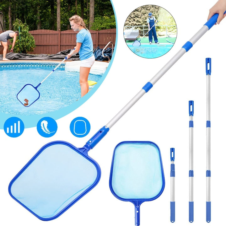 Plasa Skimmer Pentru Piscina  Plasa De Frunze Pentru Curatarea Iazului Skimmer Cu Maner Telescopic Reglabil Din Aluminiu Pentru Curatarea Iazului De Gradina  Fantanilor  Cazilor  Spa-Ului  Acvariului