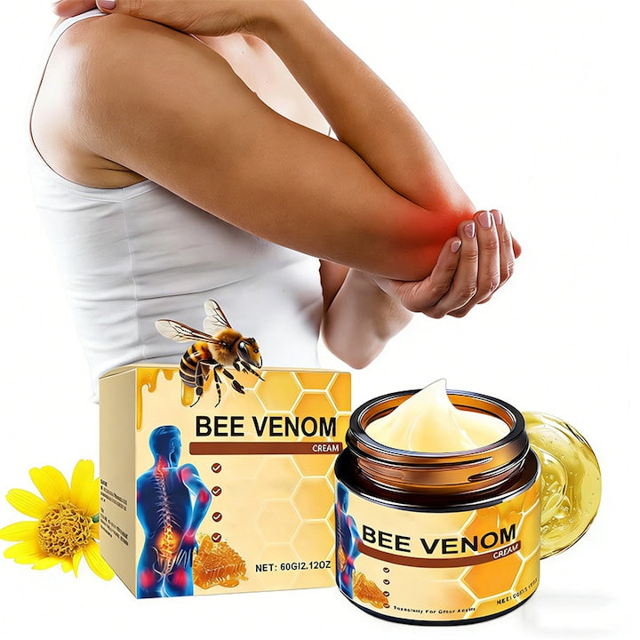 Crema profesionala pentru articulatii cu venin de albine  crema pentru articulatii si oase cu venin de albine  potrivita pentru spate  genunchi  maini  gat si picioare