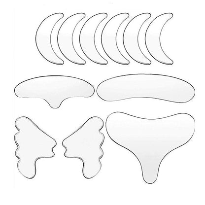 11 Plasturi Antirid si Antiaging Reutilizabili, Silicon Transparent