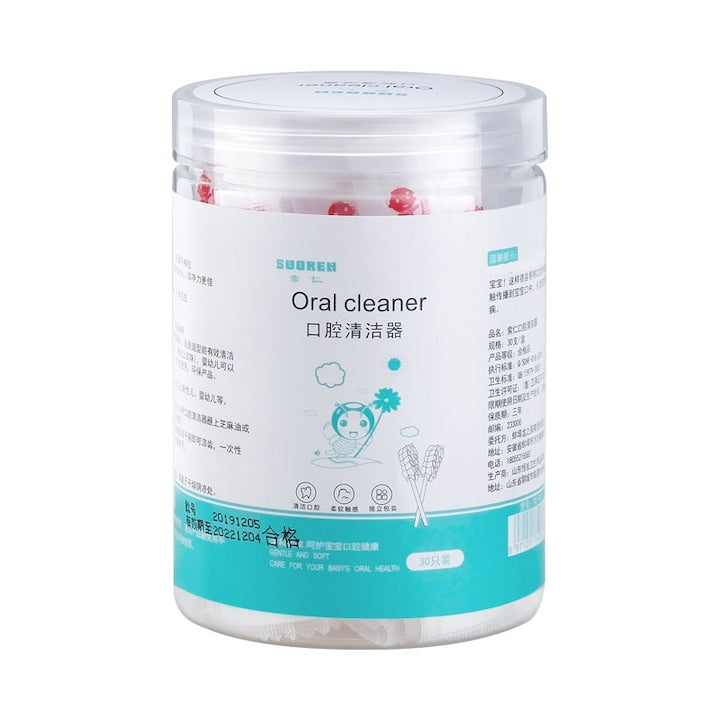 Set 30 buc periute de dinti unica folosinta pentru sugari si copii  tifon sterilizat  alb  0-36 luni
