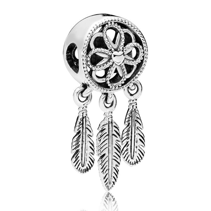 Inhwatek - Talisman  compatibil Pandora dreamcatcher spiritual  Argint