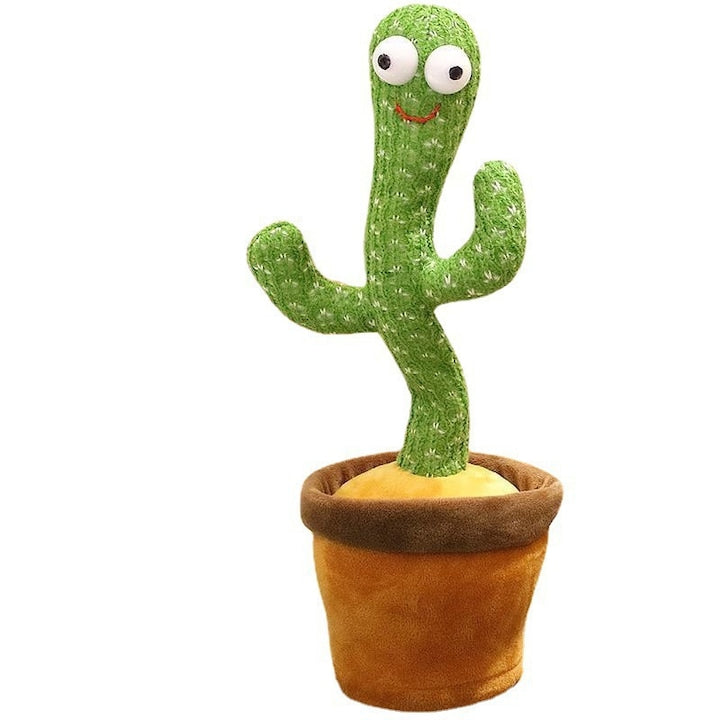 Jucarie interactiva pentru copii  cactus dansator  cantaret si vorbitor  material moale
