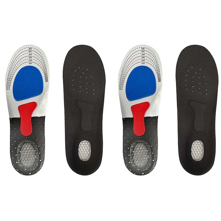 Set of 2 pairs of polymer orthopedic insoles with silicone heel protection, Orthopedic, Multicolor, 35-40EU