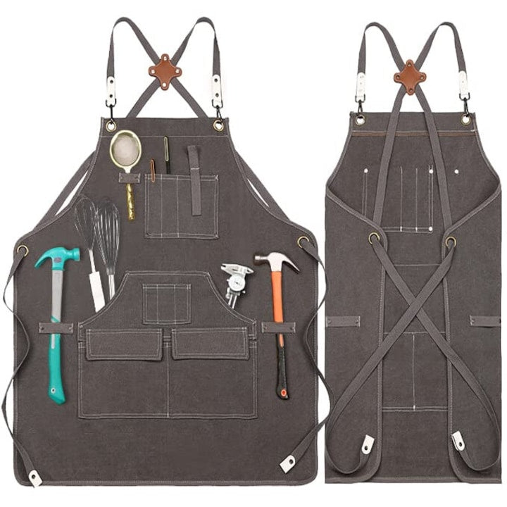 Sort de lucru  Panza  materiall rezistent  practic  ajustabil  73 cm x 70 cm  Gri