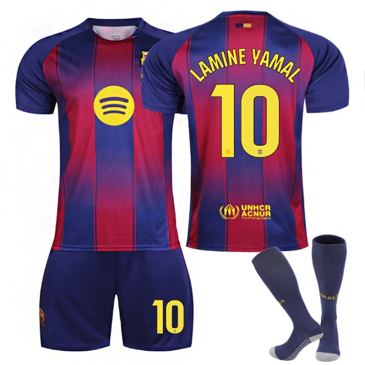- Kids' Sports Equipment 25/26 Lamine Yamal Barcelona Football Jersey No. 10 Breathable Polyester Material Blue 12 interest-free installments