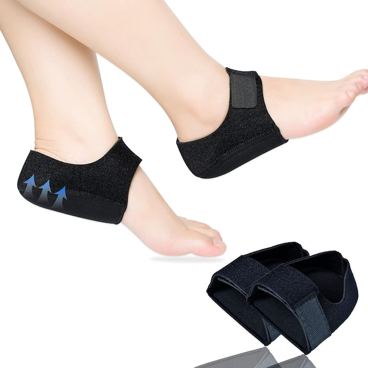 Talonete ortopedice din silicon  Axroad Mall  Pernute din silicon pentru calcai  Reglabil  Suport interior pentru incaltaminte  Confort  Antialunecare  Ameliorarea durerii  Respirabil  Marimea L (40-45)  Marime universala  Negru