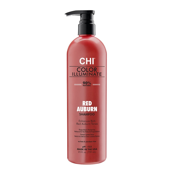 CHI Color Illuminate Red Auburn Shampoo 739 ml - shine-enhancing shampoo to revive red tones