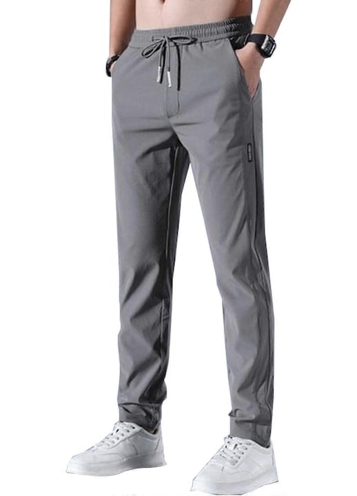 OEM - Pantaloni barbati  gri inchis  subtiri  elastici  uscare rapida  2XL INTL