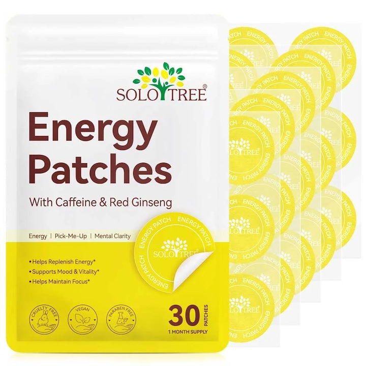 Plasturi Energie si Vitalitate cu Ginseng Rosu  Complex Vitamina B si Cafeina  30 buc