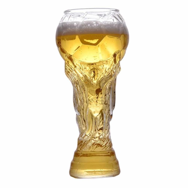 Pahar bere  design fotbal  sticla borosilicata  450ml