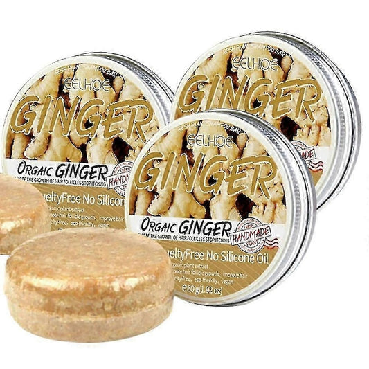 Sapun pentru par cu ghimbir  60g  set de 3 bucati  control ulei  reparare par cret