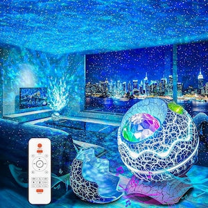 Galaxy Projector Night Lamp Timebox Star Projections 14 Colors for Bedroom 10 White Noises Integrated Bluetooth 5.1 Speaker Timer and Remote Control Voice Control White