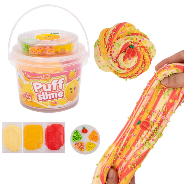 Orange slime set, fruit accessories, 150g, Orange