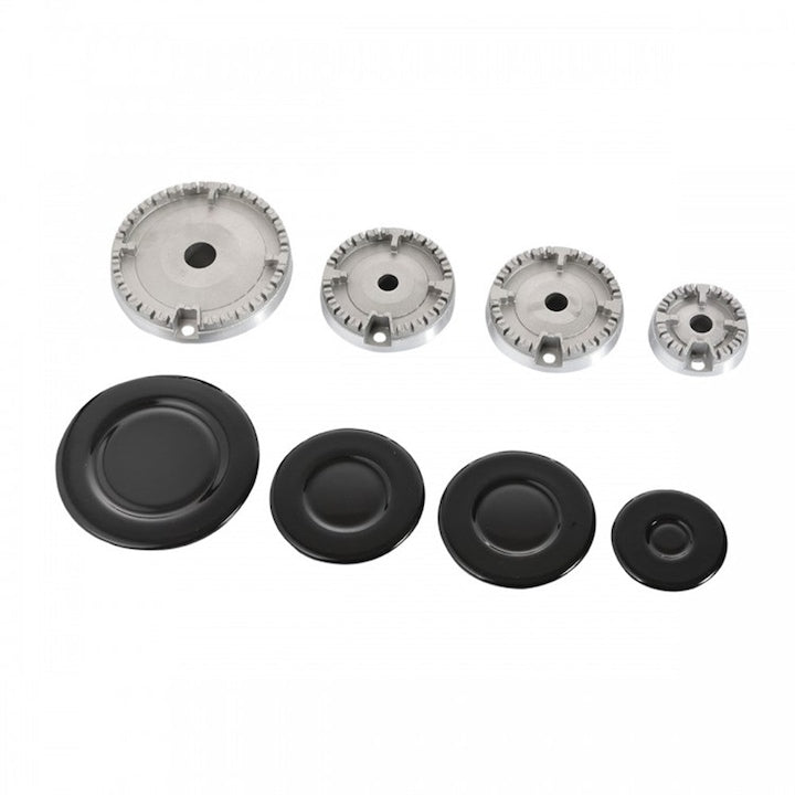 Set 4 arzatoare universale pentru aragaz  din aluminiu  negre