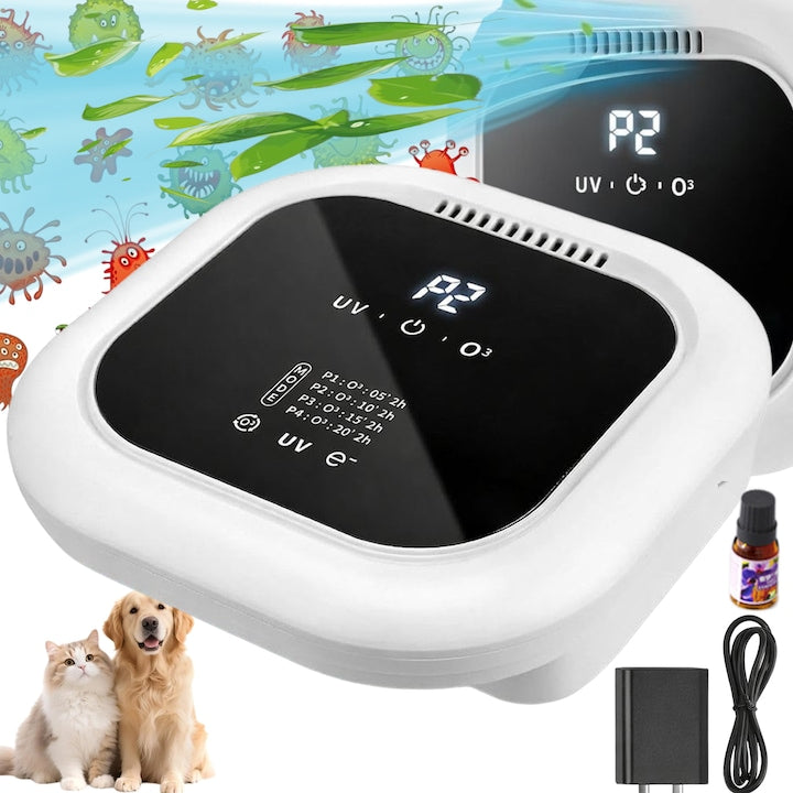 Purificator de Aer cu Ozon  Swejah 200mg/h 99.9% 6W  UV  Zgomot Redus 4 Moduri  Reincarcabil  LCD  cu Aroma  Generator de Ozon  pentru Spatii cu Suprafete Intre 5-40 mp  pentru Dormitoare  Bai  Garaje  Fum si Bucatarii  Alb