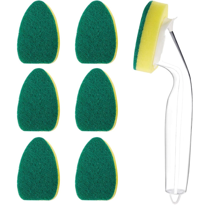 Set de 7 bureti si maner  Galben/Verde
