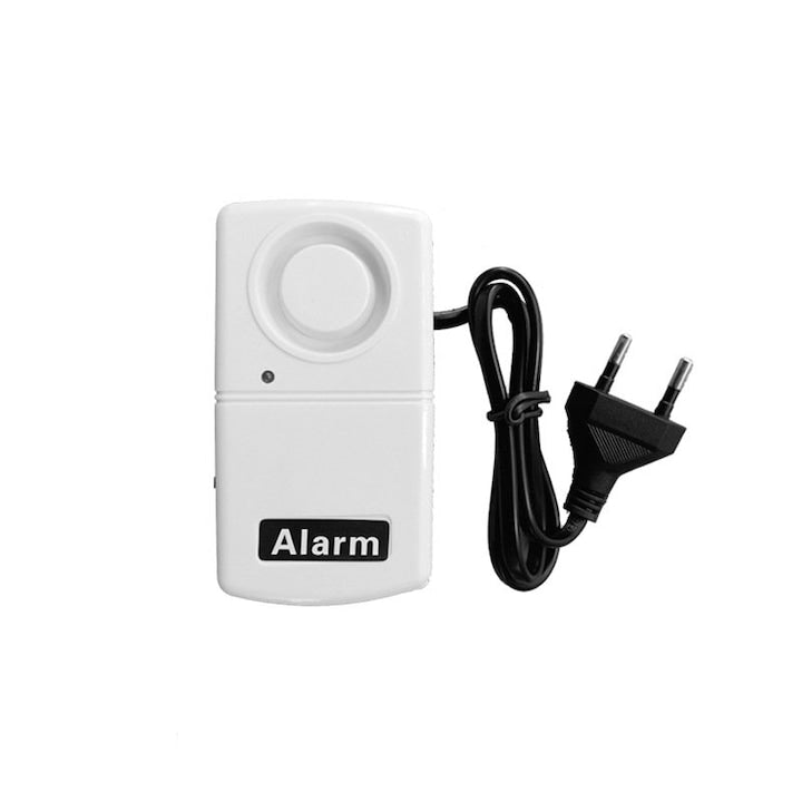 Power Failure Alarm ZOUN 220V 110dB Battery Operated With LED White Easy to Install For Aquarium Farm Lab Server Power Outage Safety Equipment Plastic Compact