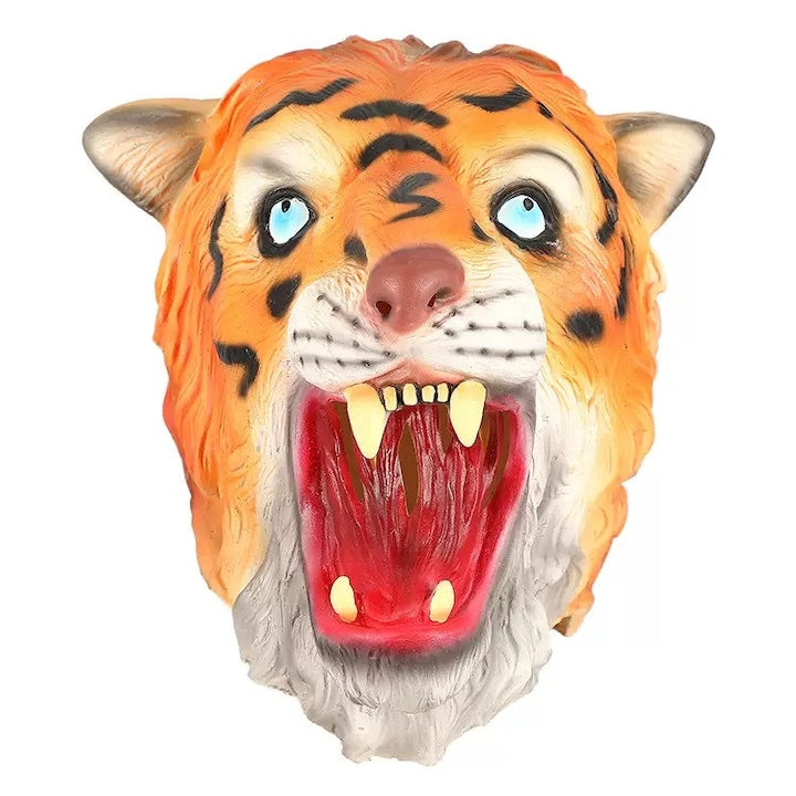 Masca Latex Realista de Tigru  Acoperis de cap pentru Halloween  Mascarada