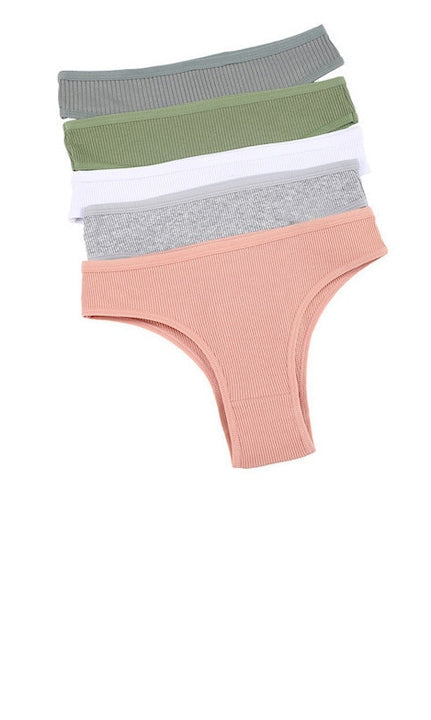 OEM - Set 5 perechi chiloti dama  Bumbac/Elastan  Multicolor  Multicolor