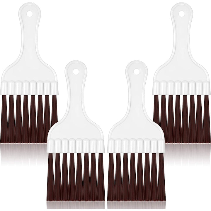Set 4 perie curatare condensator uscatoare de rufe  Ergonomic  Pentru curatarea unitatilor de aer conditionat  serpentinelor  frigiderelor  evaporatoarelor  Metal/Plastic  Usor de utilizat  OUYLAF  Marou