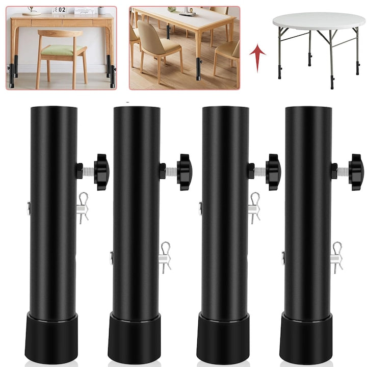 Extensions for Folding Table Legs  Supports for Folding Table Legs for Straight and Bent Legs  2-Level Height Adjustable  For Desk Living Room Standing Desk