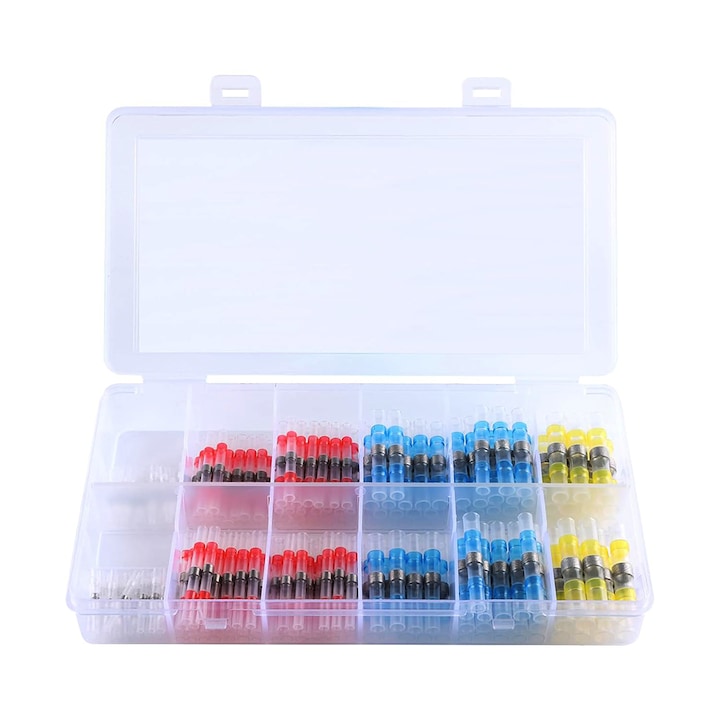 Set 200 conectori termocontractabili pentru lipire conductori electrici  Multicolor