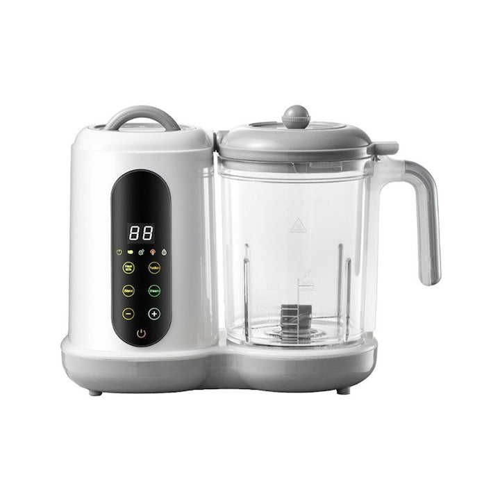 Aparat de gatit cu aburi  Rqiurpn  multifunctional  Aparat De Gatit Cu Aburi Pentru Bebelusi  Procesator Hrana  Panou Tactil 4 Functii  Mixare  Sterilizare  Autocuratare  Avertizare Lipsa Apa
