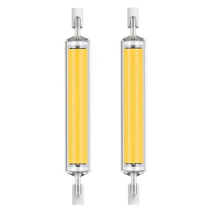 Bec LED R7S 118mm 20W reglabil  alb cald 3000K 3000LM  inlocuire liniara lampa cu halogen J118 300W  iluminare 360 de grade  fara palpaire  tuburi LED R7S OCB pentru proiector  pachet de 2
