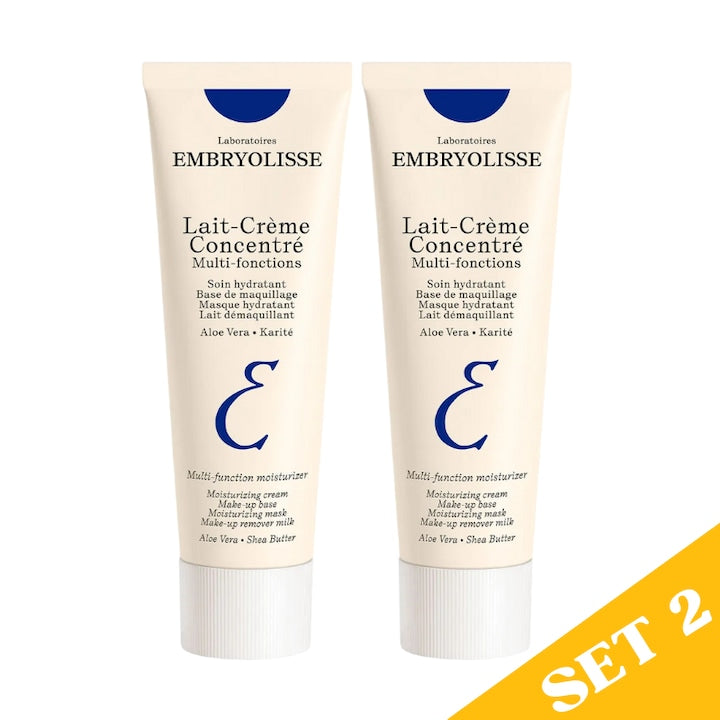 Set 2 Crema Hidratanta De Fata  Embryolisse  2x30 ml  Hidratare Intensiva  Nutritiva  Regenerare Piele  Protectie Bariera Hidrolipidica  Pentru Piele Uscata Si Sensibila  Formula Dermatologica  Ingrijire Zilnica