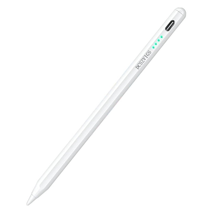Stilou tactil pentru tablete  DCSZVIGS  Potrivit iPad/Android  Alb mat