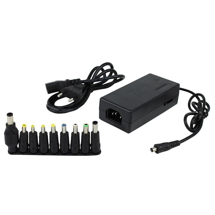 Universal laptop charger 12V-24V 120W mains power 9 connectors