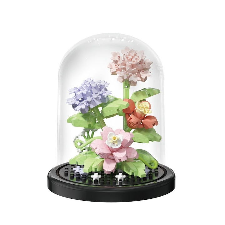 Set de constructie  buchet primavaratic  302 piese  Fantasy  cu capac de protectie  8.6x8.6x10.5 cm  Handmade diy  Schimb de cadouri de Anul Nou  multicolor