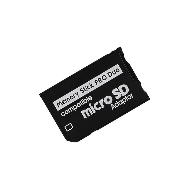 Adaptor card de memorie micro SD la Memory Stick Pro Duo pentru Playstation PSP  camera foto Sony  Negru