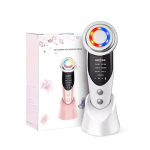 Professional Device For Facial Treatment and Skin Rejuvenation CRISTALIS 7 in 1, 3 Speeds, Anti-Wrinkle, Facial Massage, Mesotherapy, Lifting, EMS Vibrations, Pore Cleansing, Dark Circles, Acne Removal, LED Therapy, White