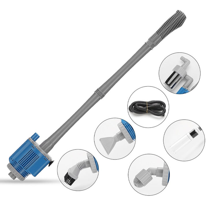 Electric Aquarium Cleaner Rqiurpn 28 W 1700 L/H For Aquarium Cleaning and Filtration Blue/Grey