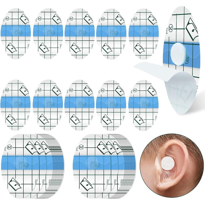 Set of 120 Nybgyy Waterproof Oval Swimming Earplugs, 6.8x4.4cm