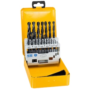 19-piece DeWALT HSS Metal Drill Bit Set, Cylindrical A1, A1.5, 2, 2.5, 3, 3.5, 4, 4.5, 5, 5.5, 6, 6.5, 7, 7.5, 8, 8.5, 9, 9.5, 10 mm