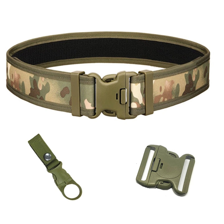 OEM - Centura Curea Tactica Combat Militara Ajustabila  Prindere in 3 Puncte  Catarama de Schimb si Suport Sticla cu Apa  130 12 rate cu 0% dobândă