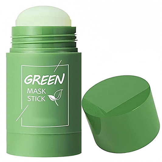 Masca stick cu extract de ceai verde si argila alba  impotriva acneei si a punctelor negre  pentru curatare in profunzime si hidratare  40g
