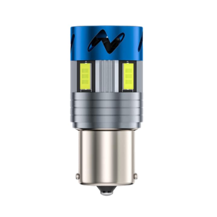 LED Car Bulb 1156 Fantasy with 4 High-Intensity 3570 LEDs, 26W, Powerful Cool White Light. Can be used as turn signals, brake lights, and reverse lights. Socket compatible with all car models. Superior Visibility. Plug & Play.