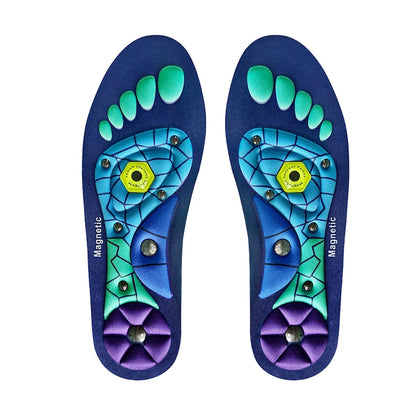 Set of 2 Ergonomic Magnetic Insoles, Acupressure, Antimicrobial, All-Day Comfort, Trimmable, Arch Support