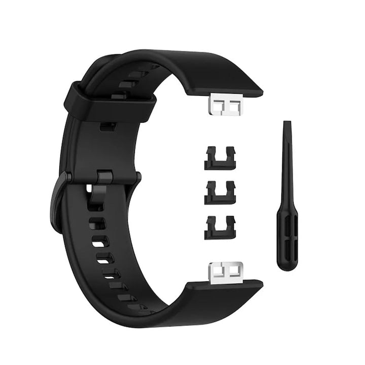 Curea ceas  Huawei Watch Fit (TIA-B09/TIA-B19)/Fit new/FIT Special Edition(B39)  latime 22.7mm  din silicon  cu instrumente  Negru