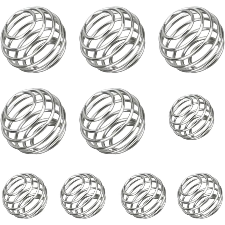 Set 10 Bila amestecare pentru shakere  Inox  Argintiu