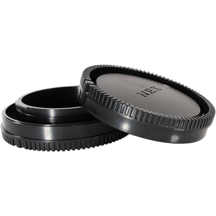 Set Capac Body + Capac Spate Obiective Sony E-Mount / NEX  Negr