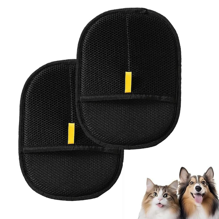 Set 2 manusi pentru indepartat par de animale  negru  21.5x17.5cm